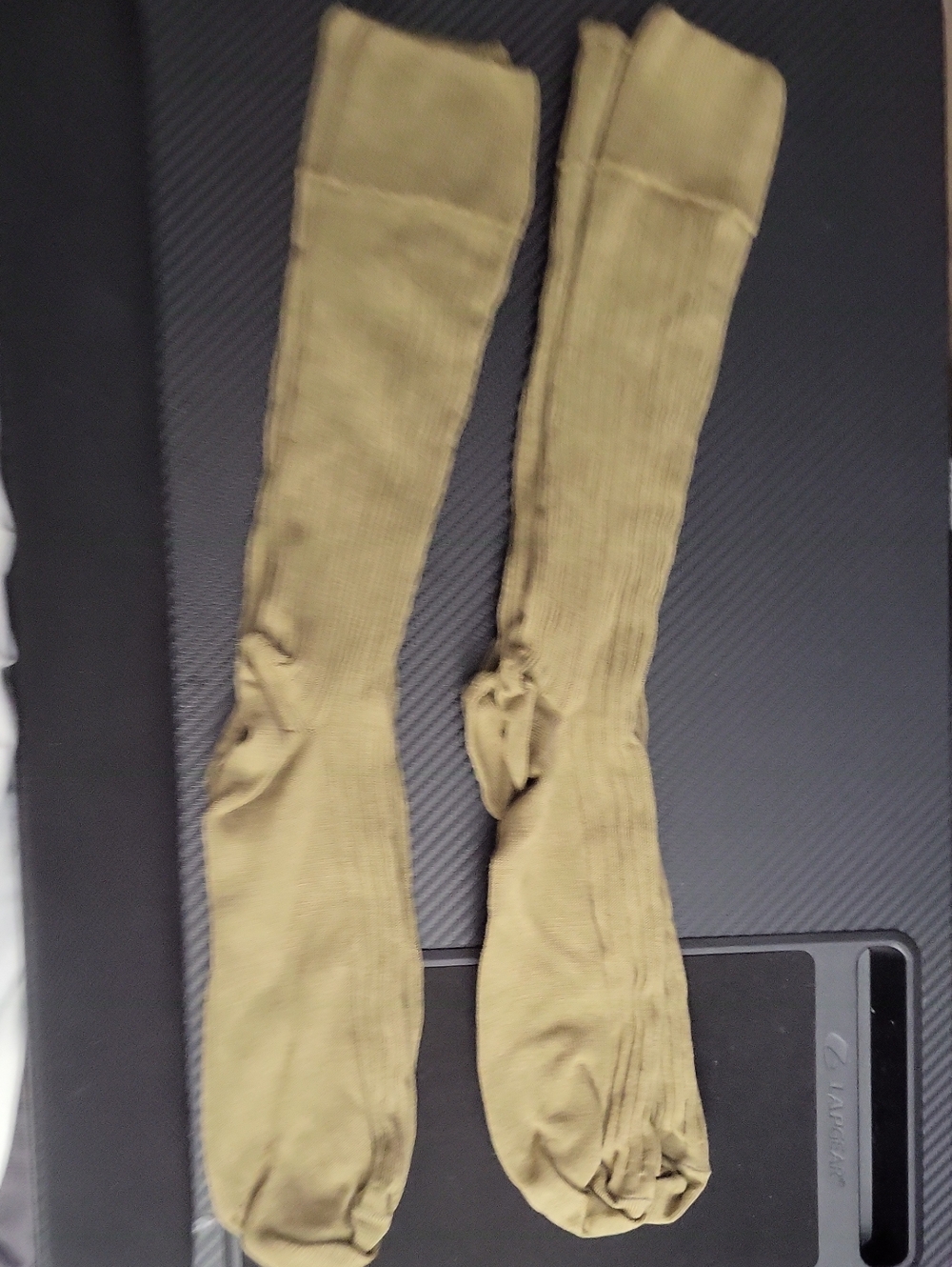 Nordstrom Khaki Ribbed Dress Socks